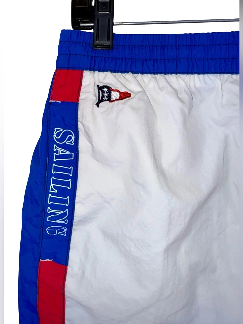 SCUOLA NAUTICA ITALIANA SWIM TRUNKS IN WHITE AND BLUE